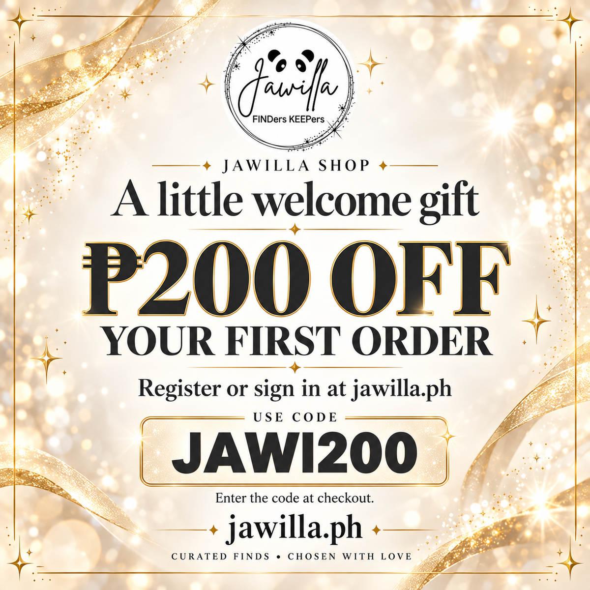 Jawilla Shop first order promotion